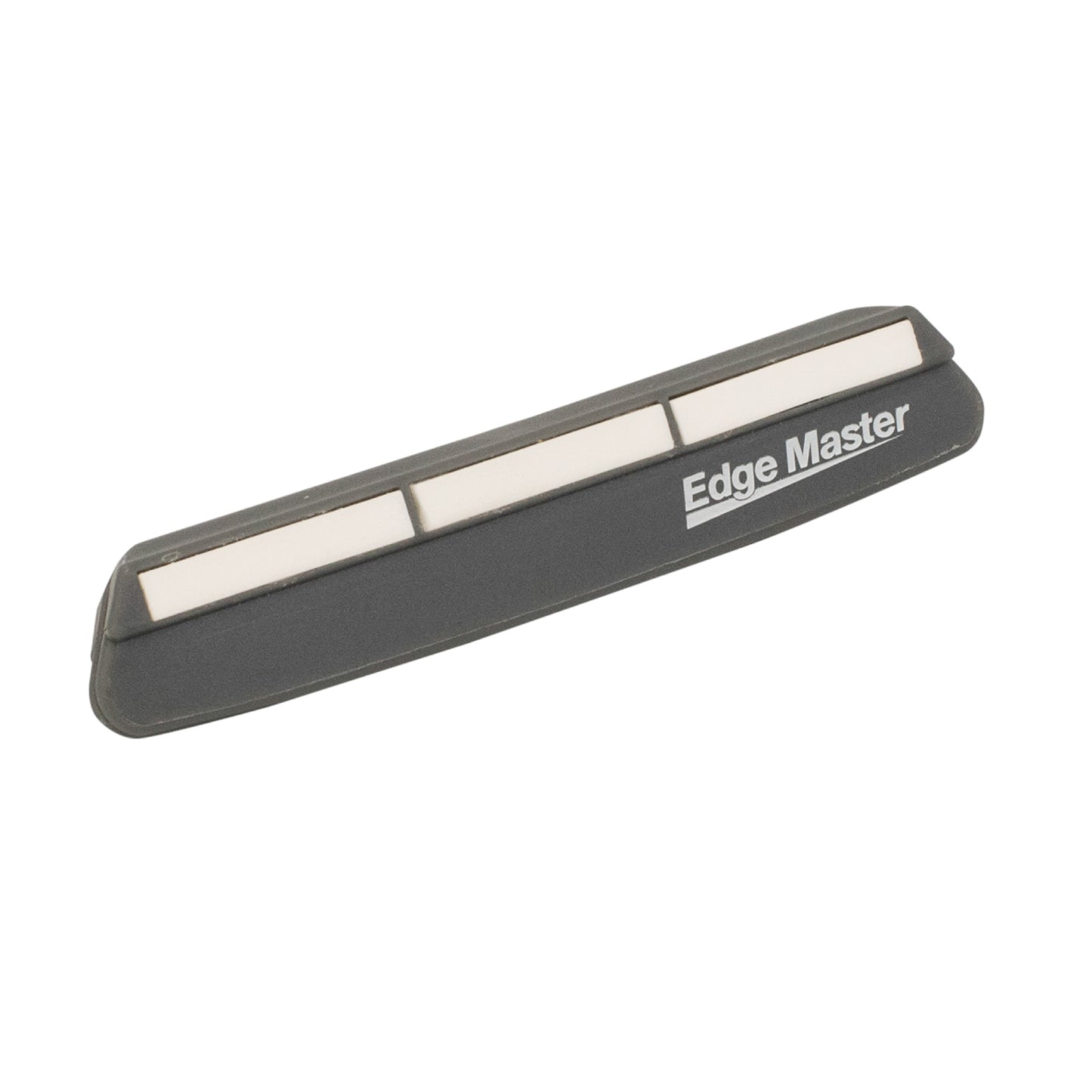 Sharpening guide rail with dark body and light insert, Edge Master logo