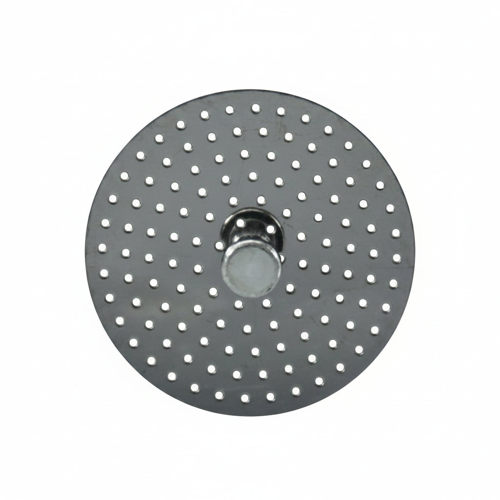 Round metal disc with holes on a white background for the Avanti deco espresso coffee maker