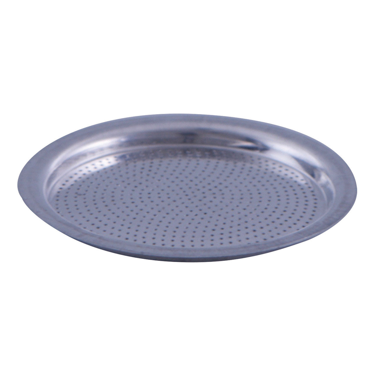 Round perforated espresso filter disk, 7.5cm, stainless steel with fine holes