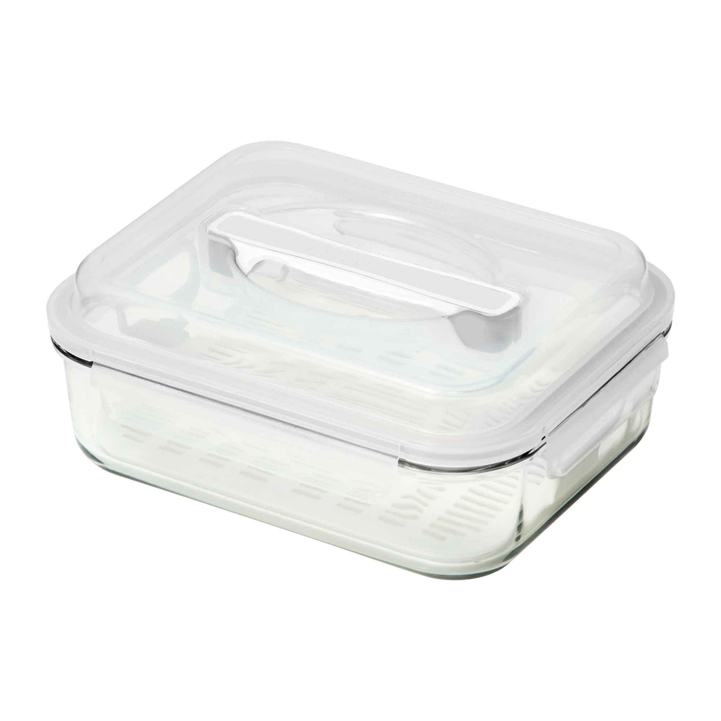 Handy Food Container with Marinating Insert