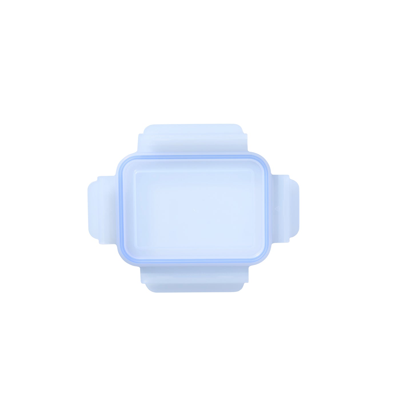 Rectangular replacement lid with light-blue silicone sides and clear center panel