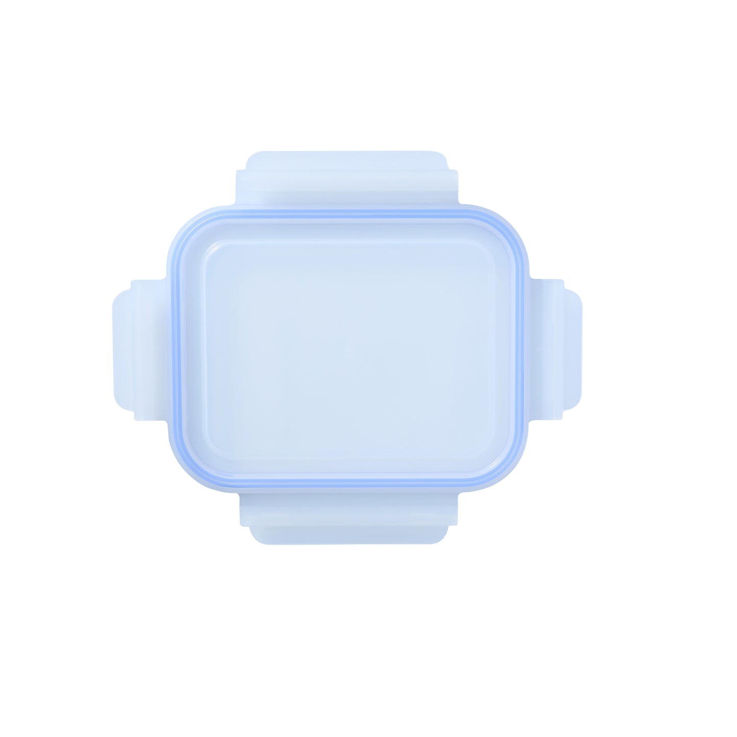 Rectangular replacement lid with light-blue silicone edges and clear center panel