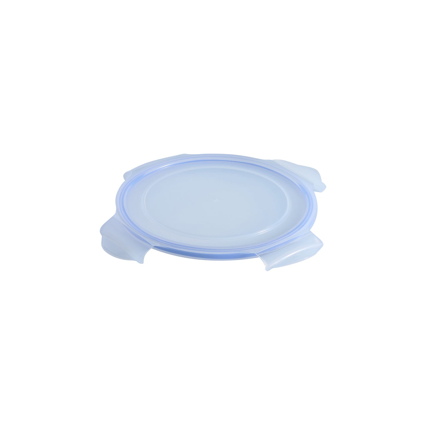 Glasslock large round replacement lid, blue translucent with snap tabs