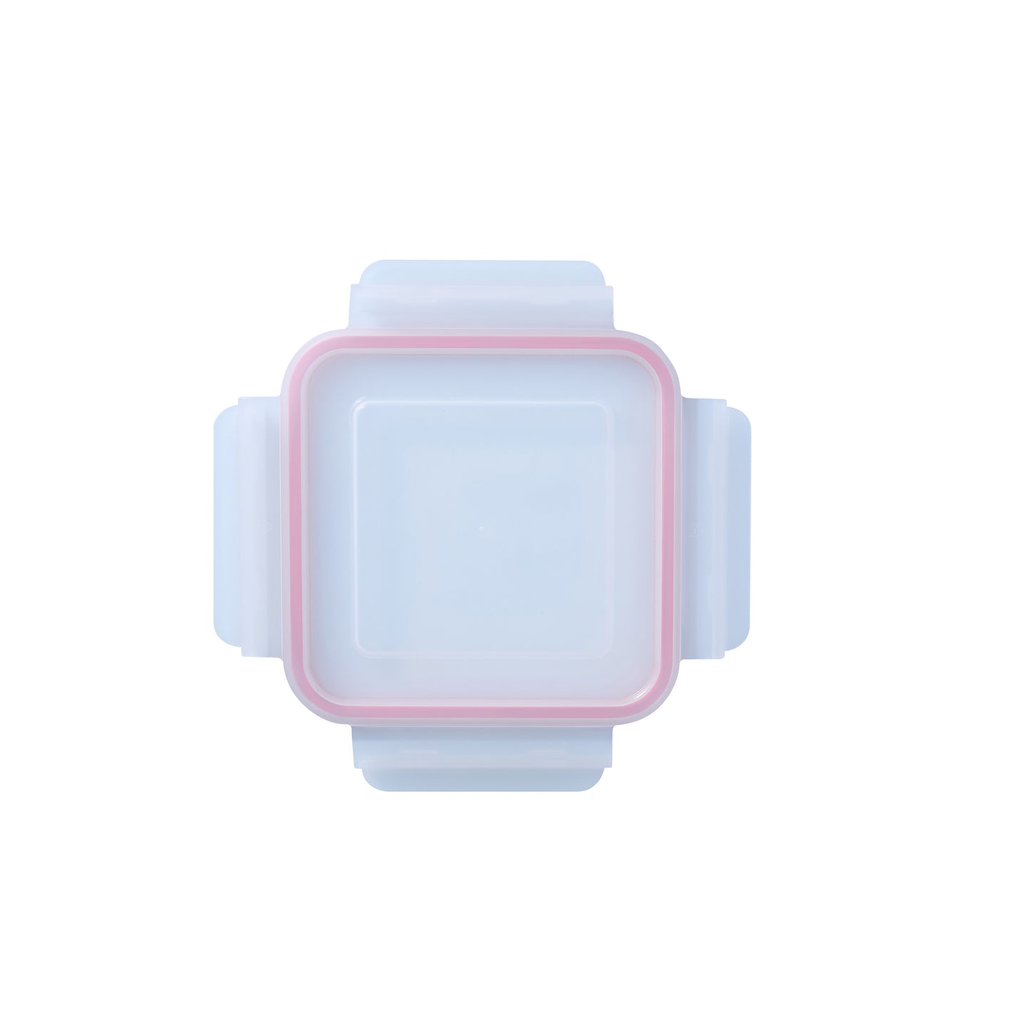 Glasslock square replacement lid with red border, transparent panel and blue locking arms
