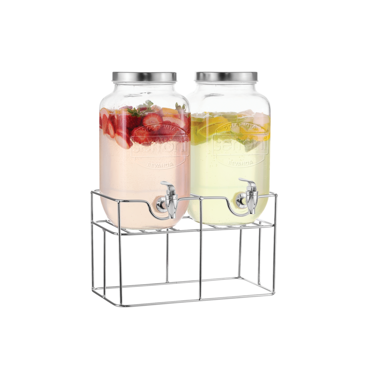 Valencia Double Beverage Dispenser with Stand