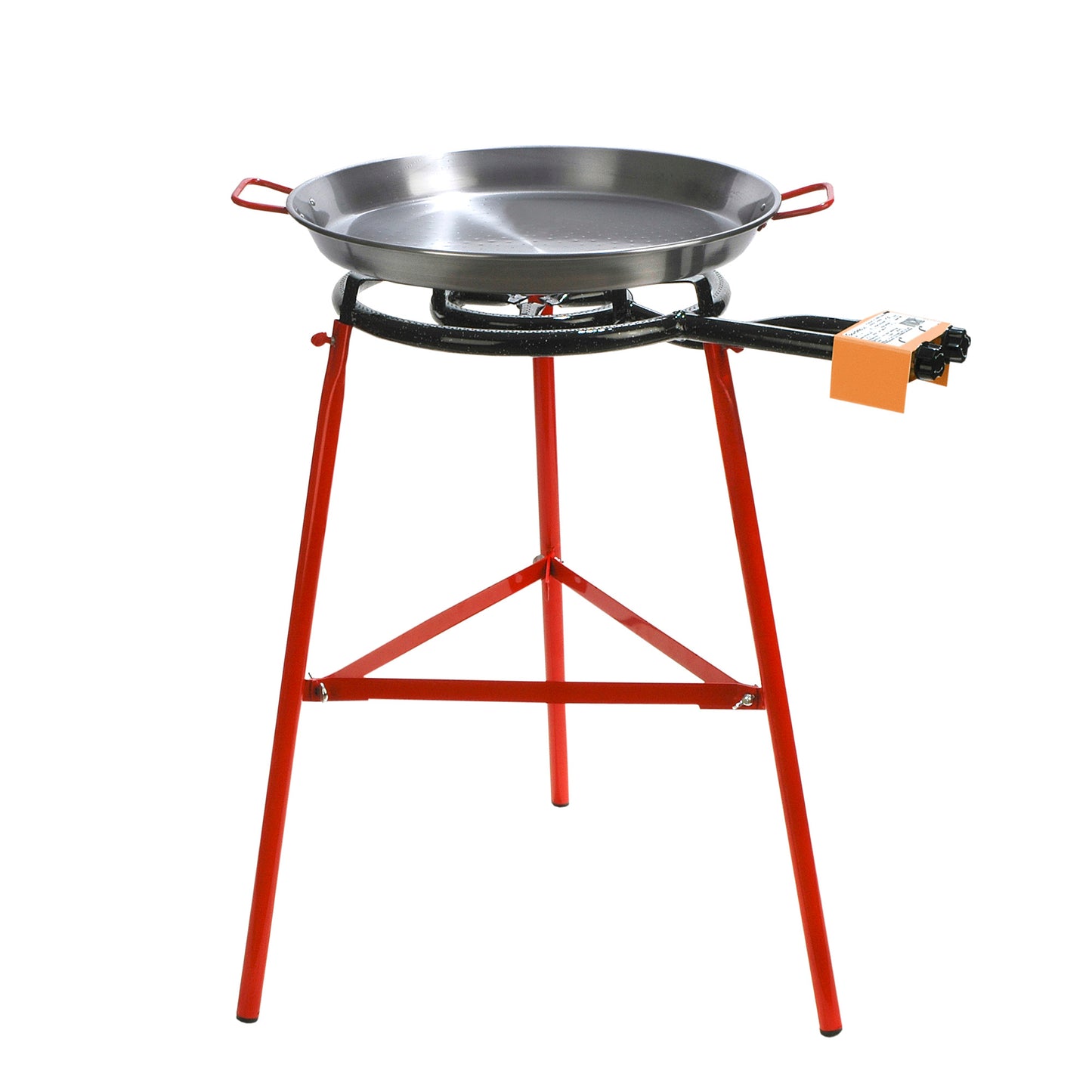 Tabarca set charcoal grill with round metal fire bowl and red tripod stand