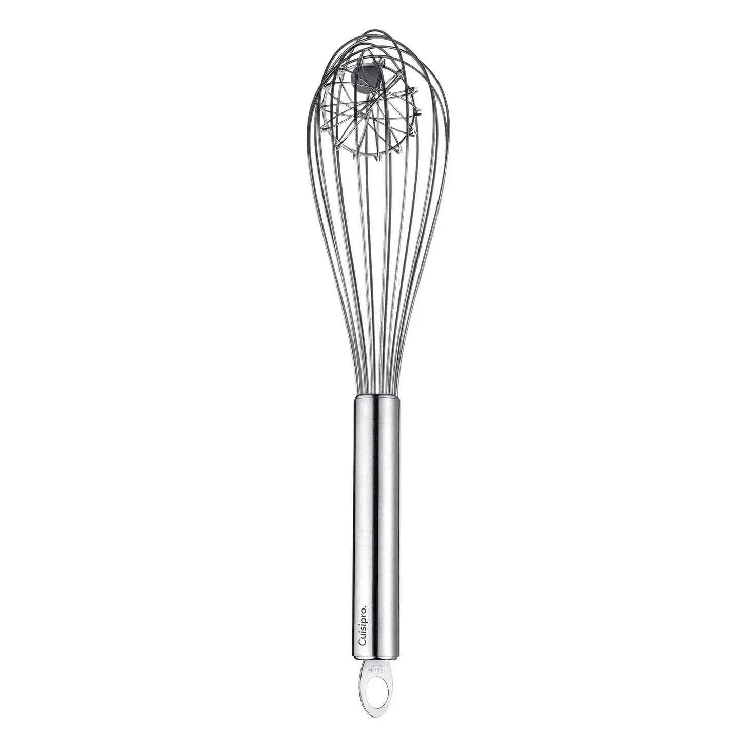 Stainless wire whisk with wire ball head and smooth handle