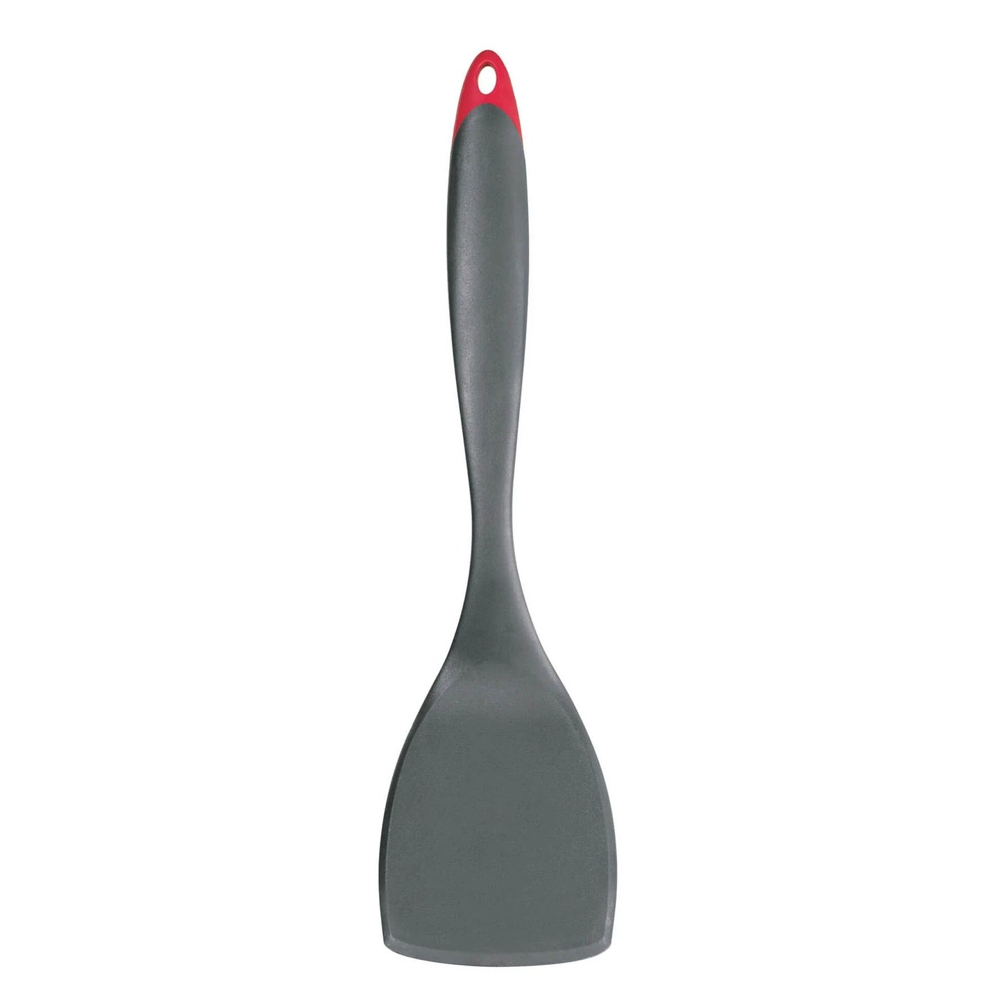 Fiberglass turner with dark gray blade and red hanging loop handle