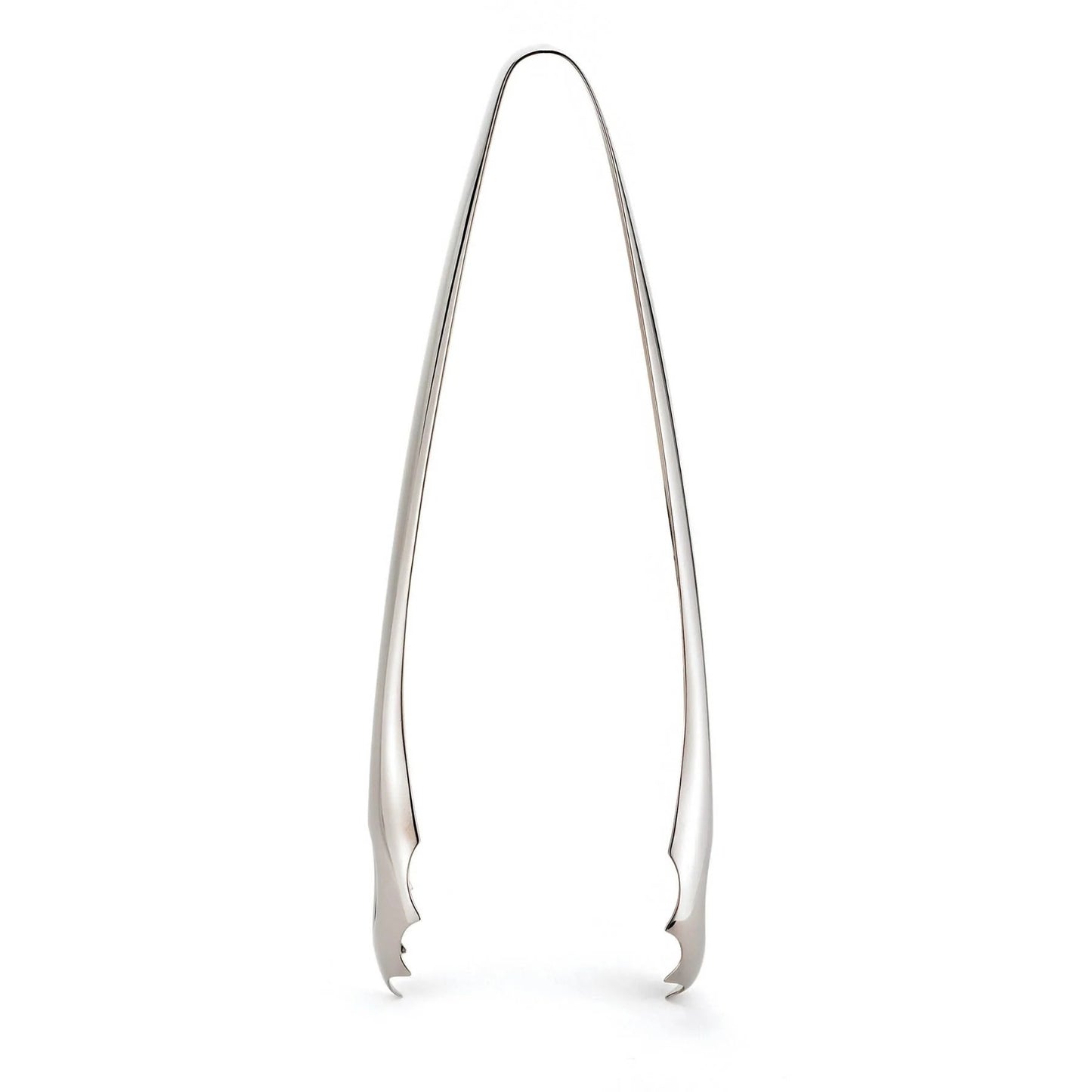 Stainless steel ice tongs with slim arms and pointed ends