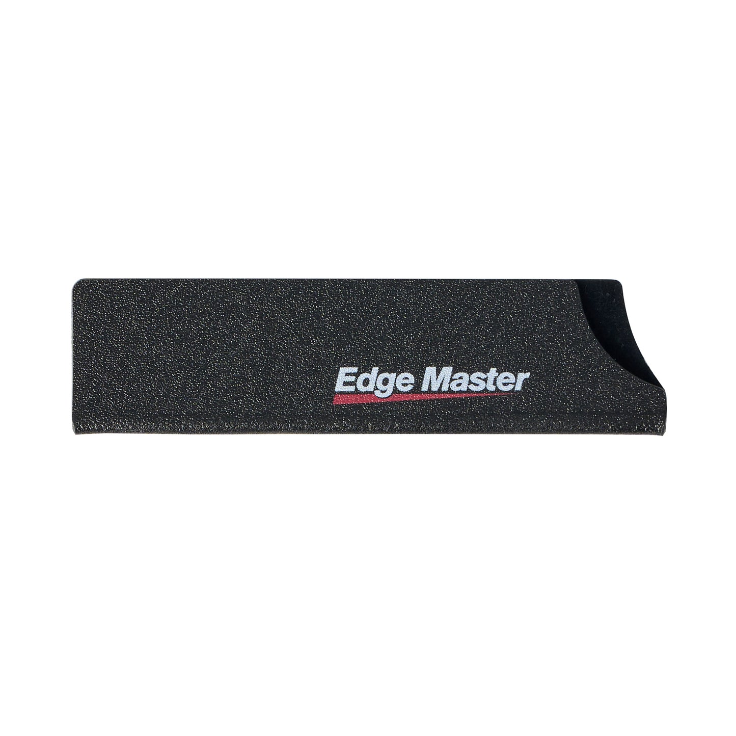 Knife guard with curved black end, Edge Master logo on textured surface