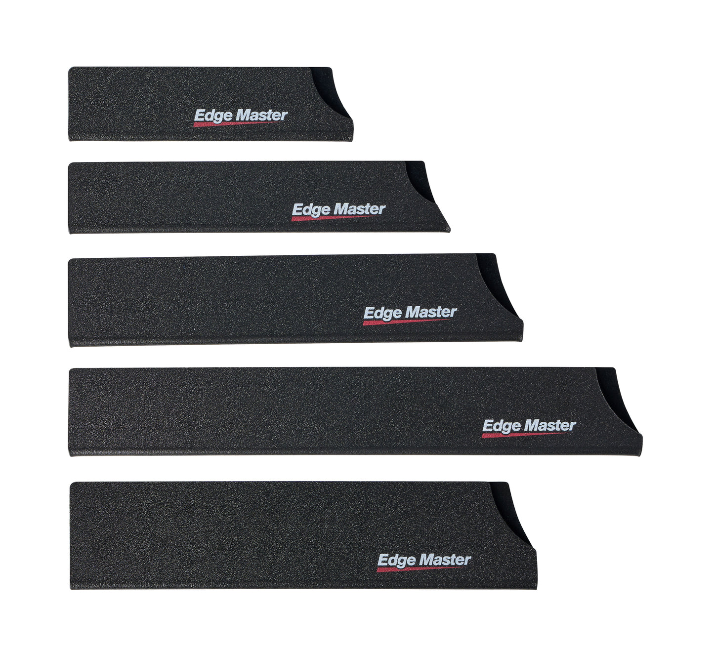 Knife guard set with five black Edge Master blade sleeves