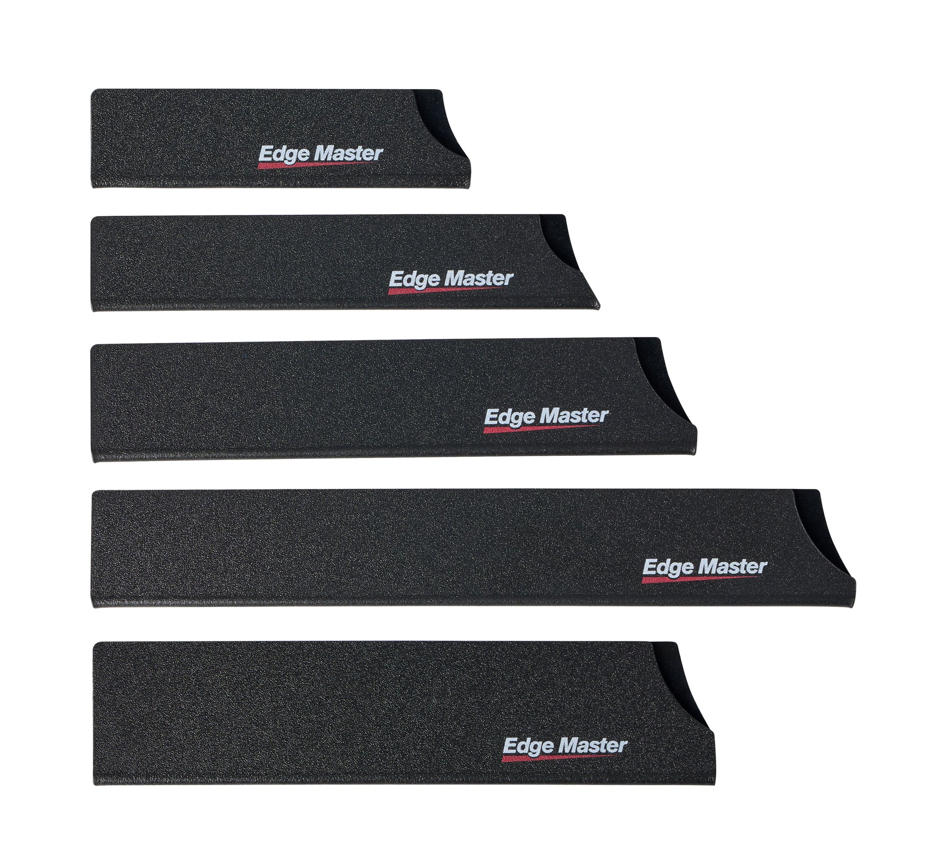 Knife guard set with five black Edge Master blade sleeves