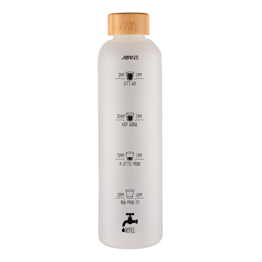 Drink More Velvet Glass Water Bottle
