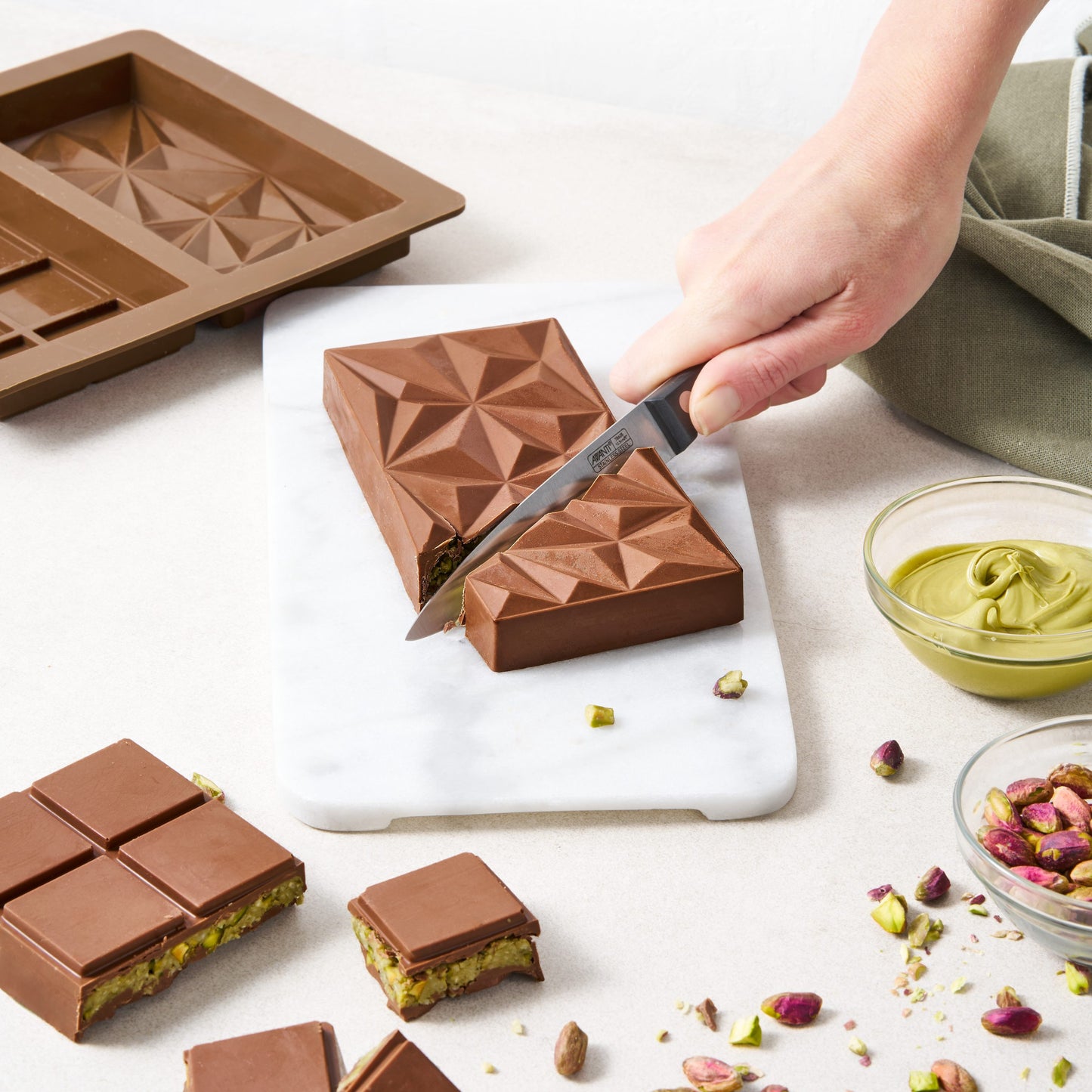 Deep 2 Section Dubai Style Chocolate Mould, Set of 2