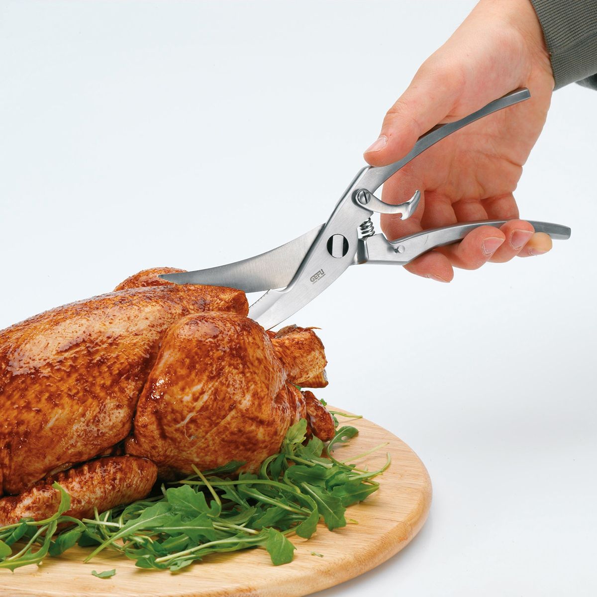 POLLA poultry shears, stainless steel curved blades with finger loop handles
