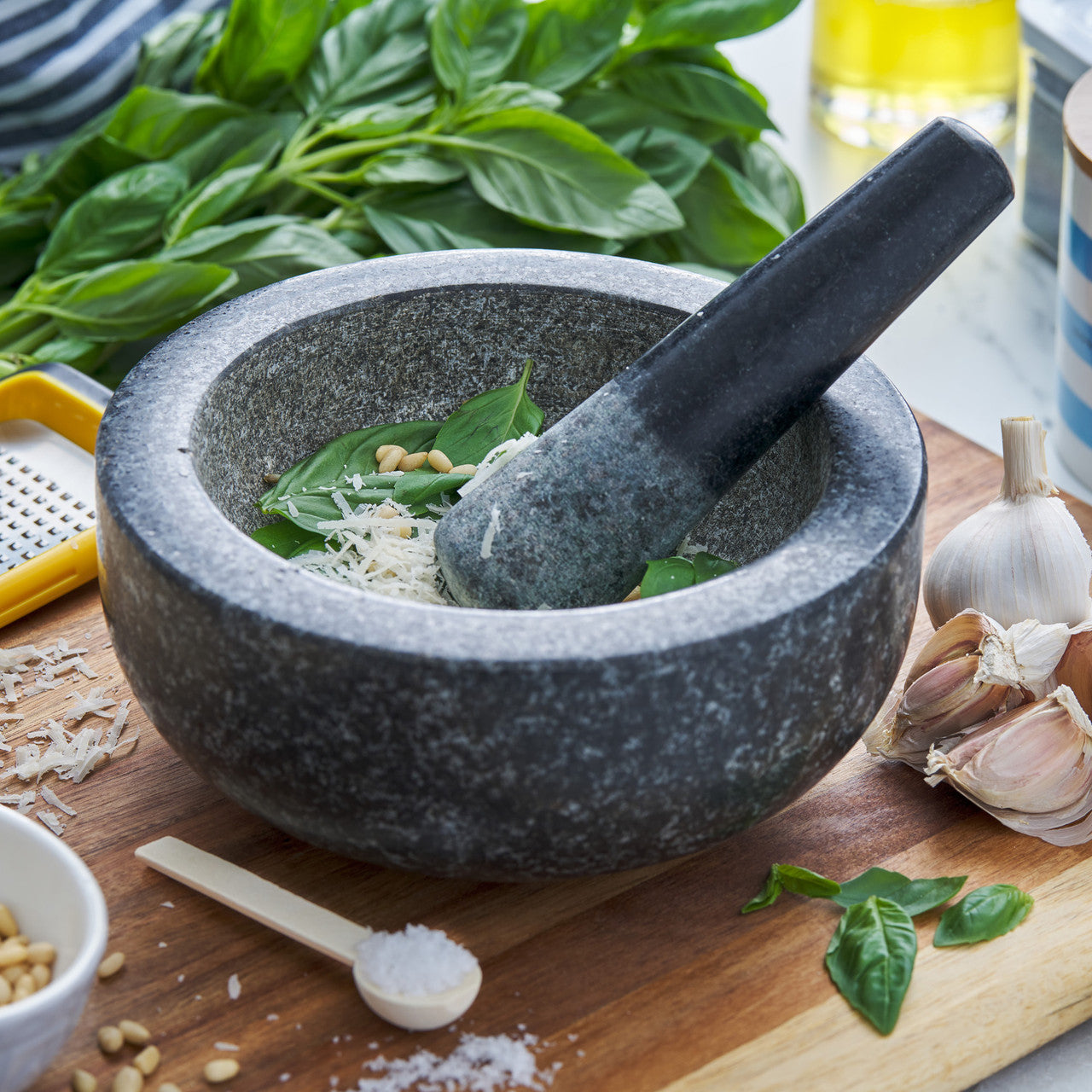 Low Profile Mortar And Pestle