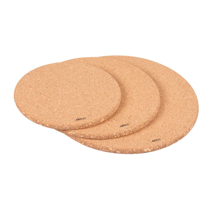 Round Cork Trivet Set, with Magnets