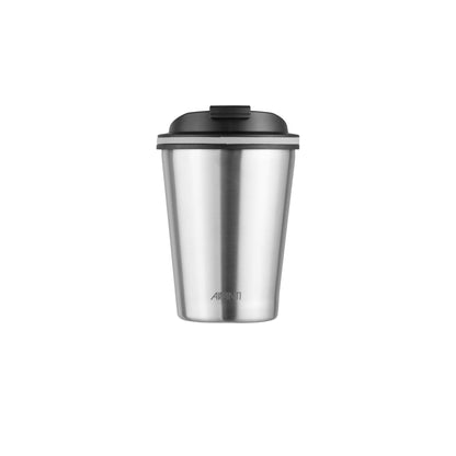 Double-wall insulated cup with lid, 236ml, silver finish