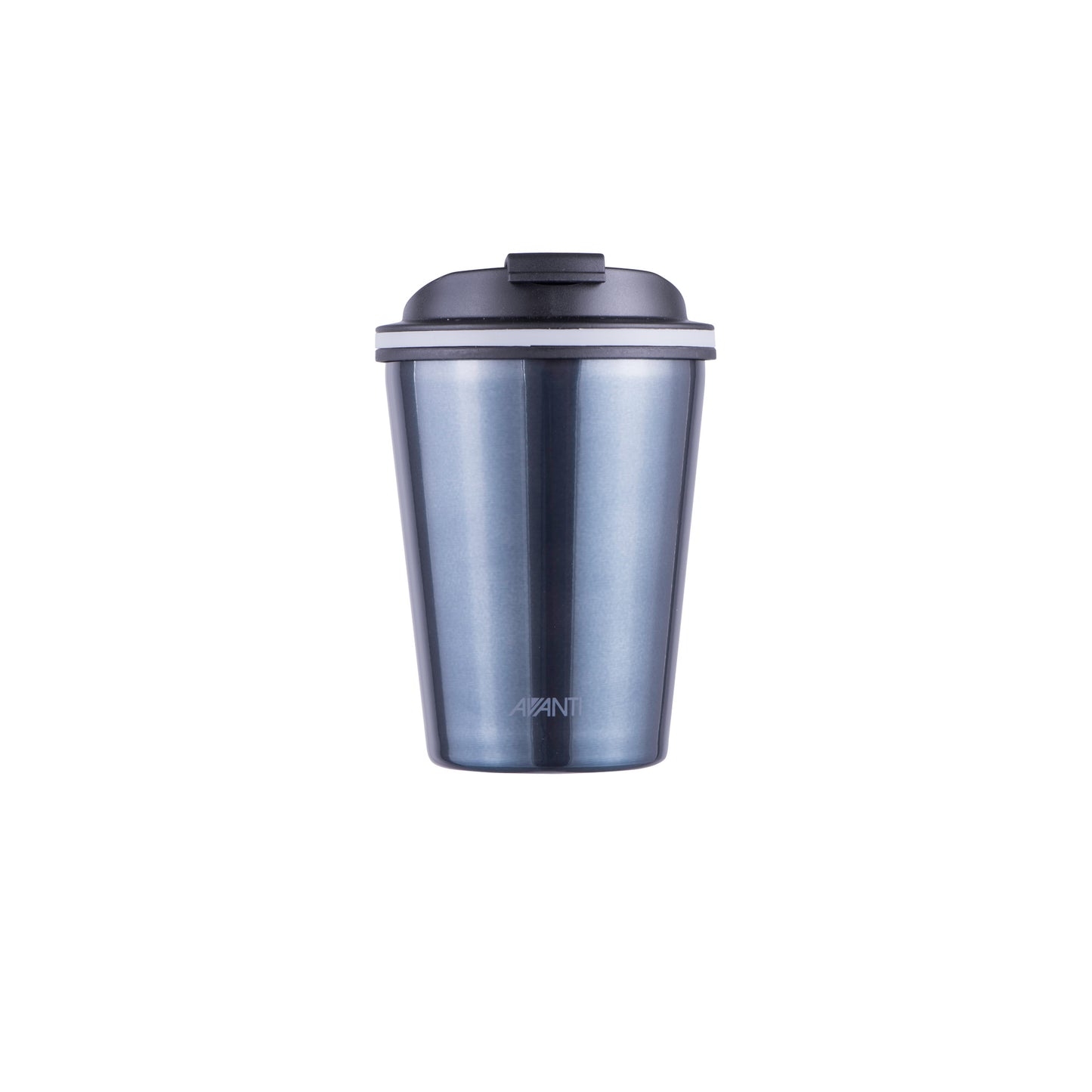Double-wall insulated cup with lid, 236ml, steel blue finish