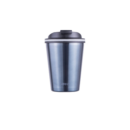 Double-wall insulated cup with lid, 236ml, steel blue finish