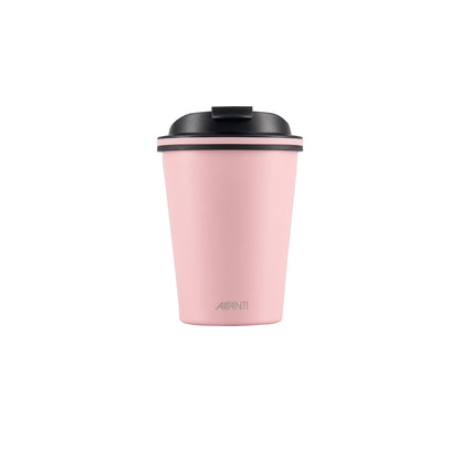 Double-wall insulated cup with lid, 236ml, light pink finish