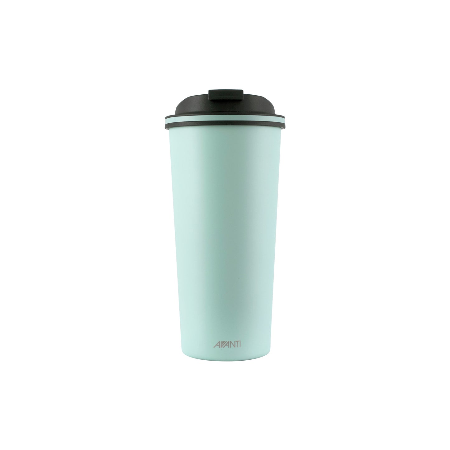 473ml double wall insulated cup, mint green, black lid, AVANTI logo