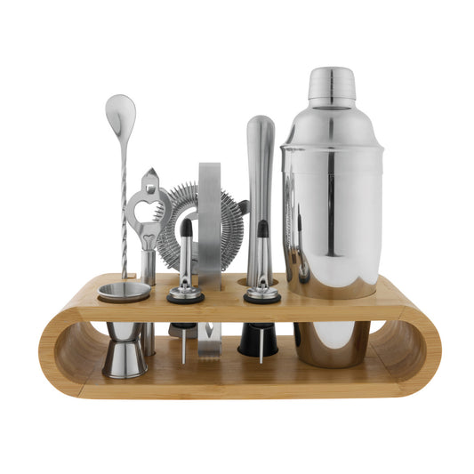 Bar Set with Bamboo Stand