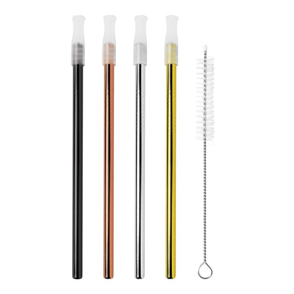 Cocktail Straws, with Cleaning Brush