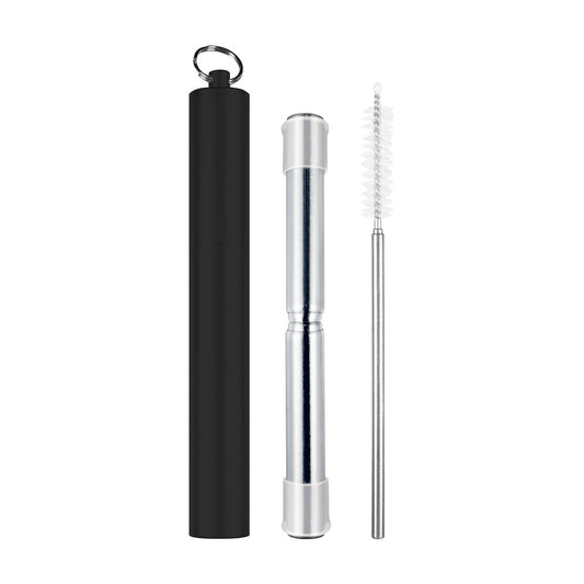 Telescopic Travel Straw, with Silicone Tips