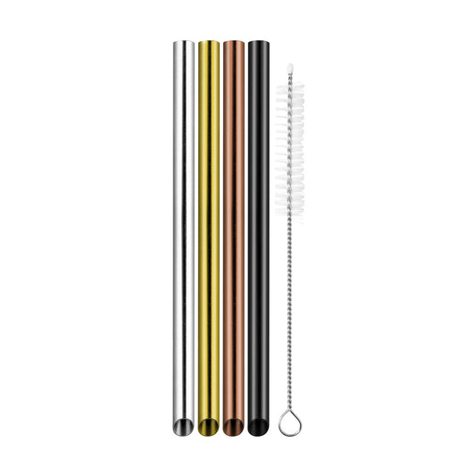 Bubble Tea Straws, with Cleaning Brush