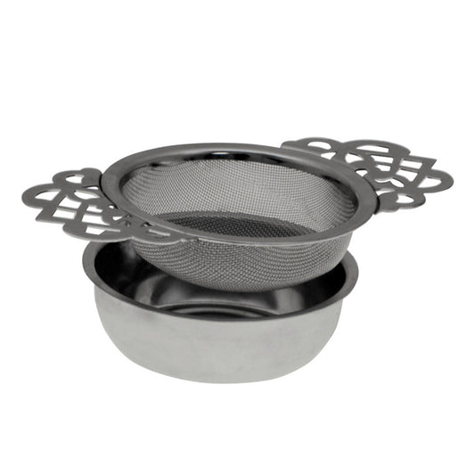 Empress Tea Strainer, with Drip Bowl