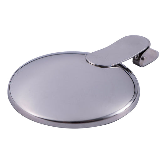 Silver teapot lid with curved oval handle