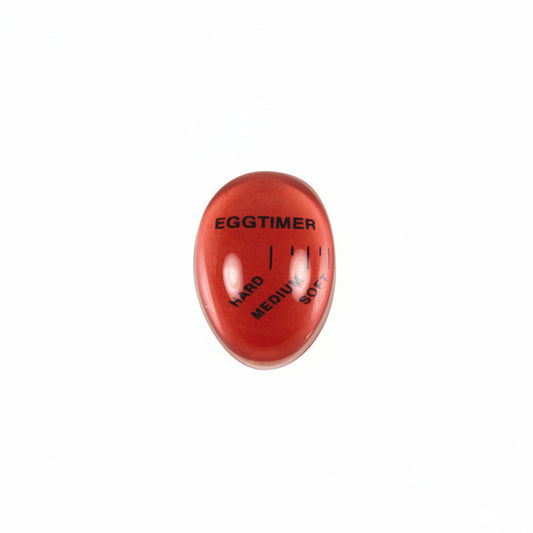 Red egg timer with 'EggTimer' and 'Hard', 'Medium', 'Soft' labels on a white background