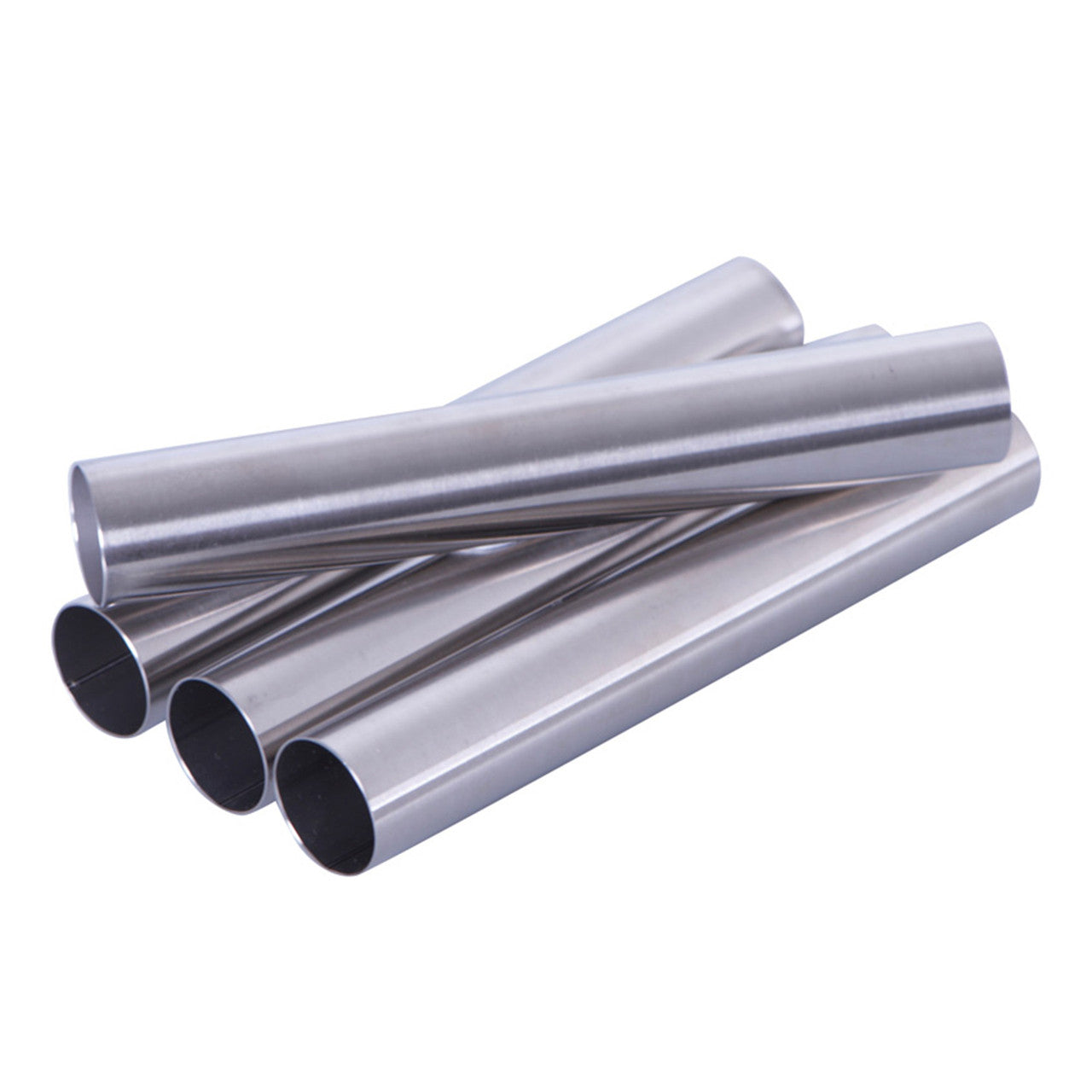 Three stainless steel cannoli tubes