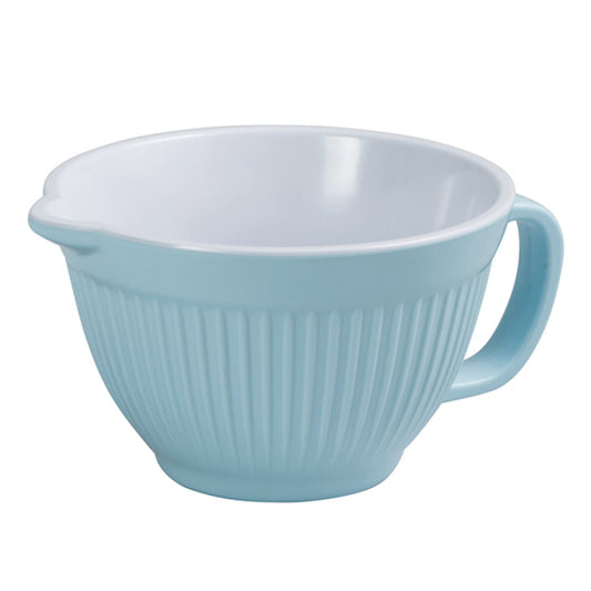 Ribbed Mixing Bowl With Handle And Spout