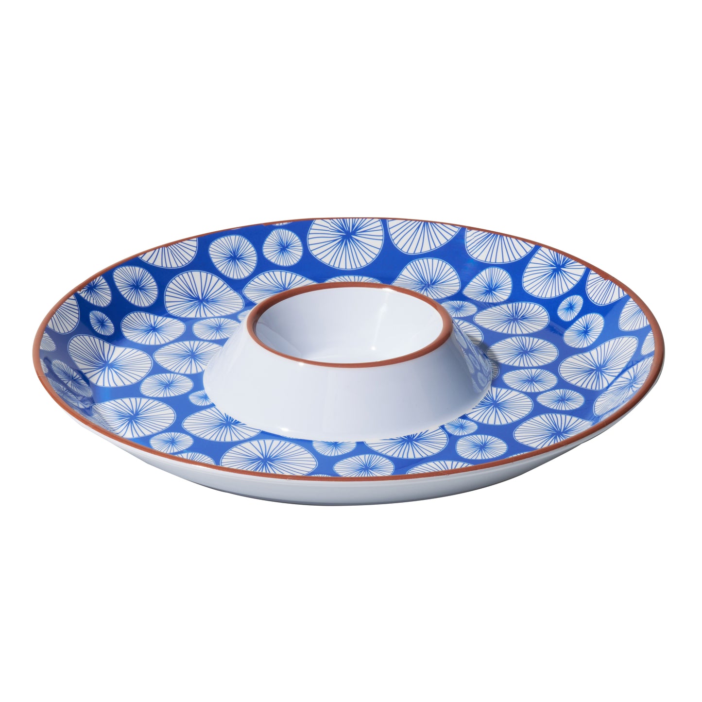 Round Sharing Plate with sauce bowl