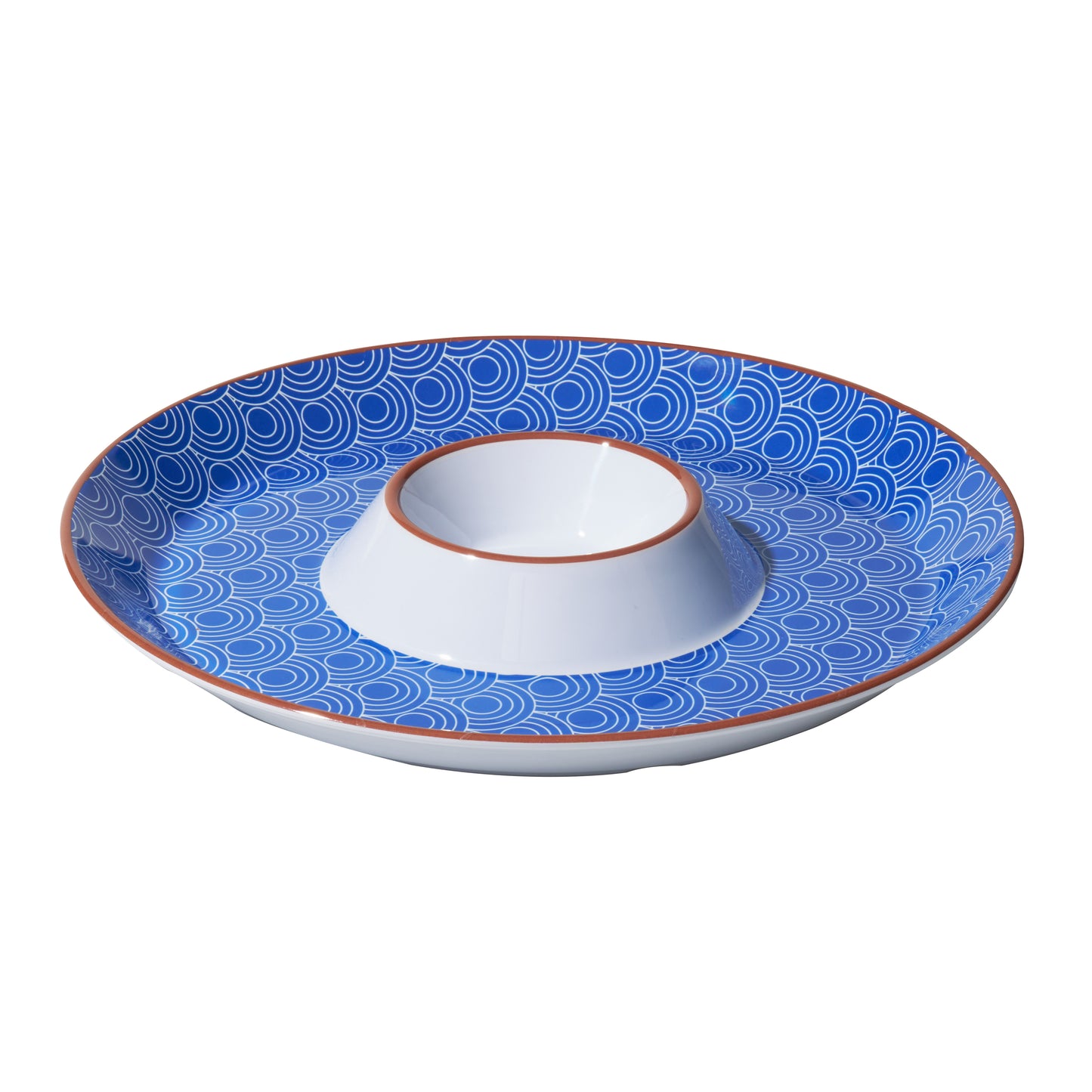 Round Sharing Plate with sauce bowl
