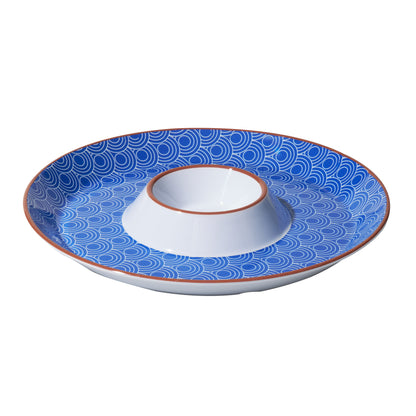 Round Sharing Plate with sauce bowl