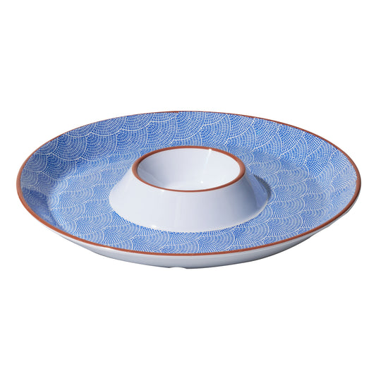 Round Sharing Plate with sauce bowl