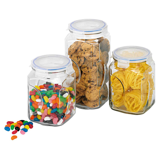 Glasslock 3 Piece Storage Glass Canister Set