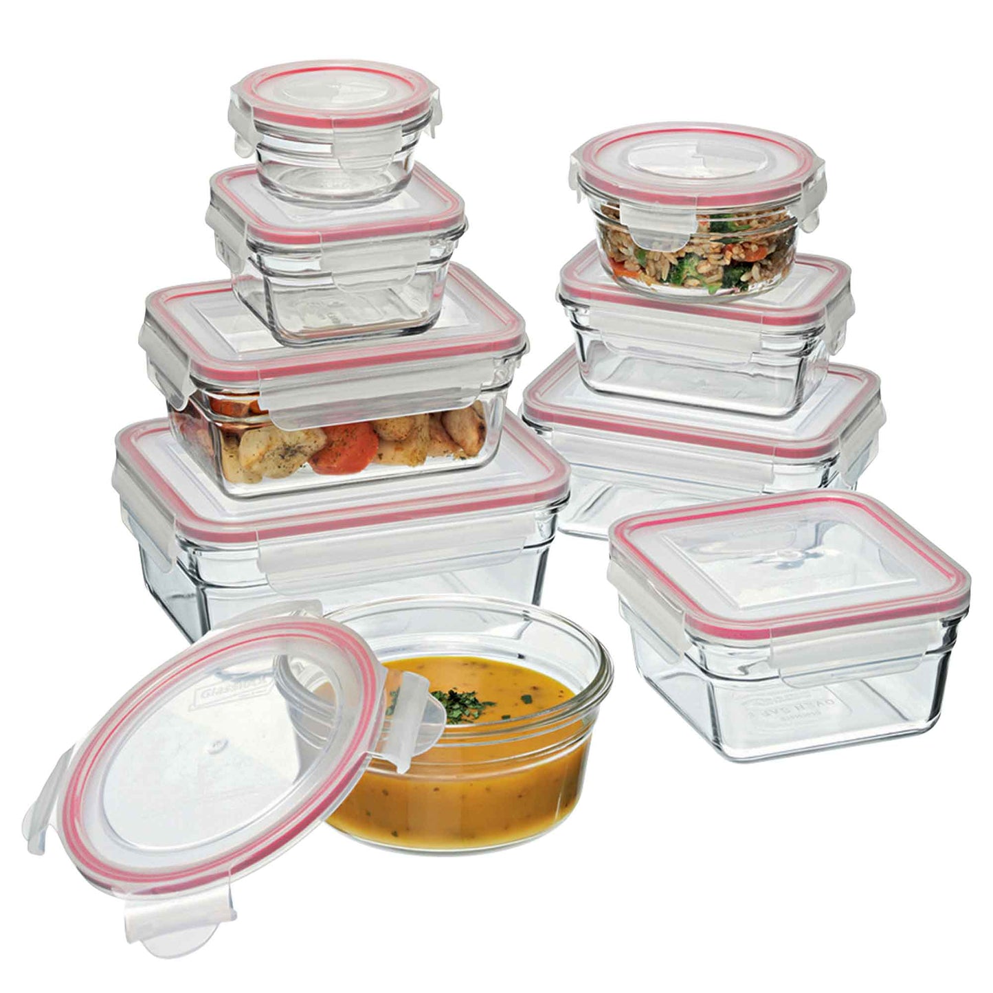 Glasslock 9 Piece Oven Safe Glass Container Set