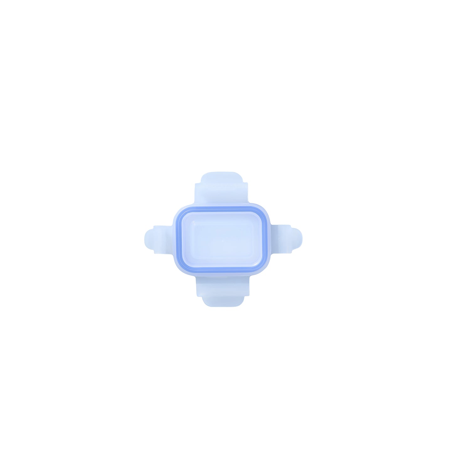 Rectangular replacement lid with light-blue silicone trim and clear center panel
