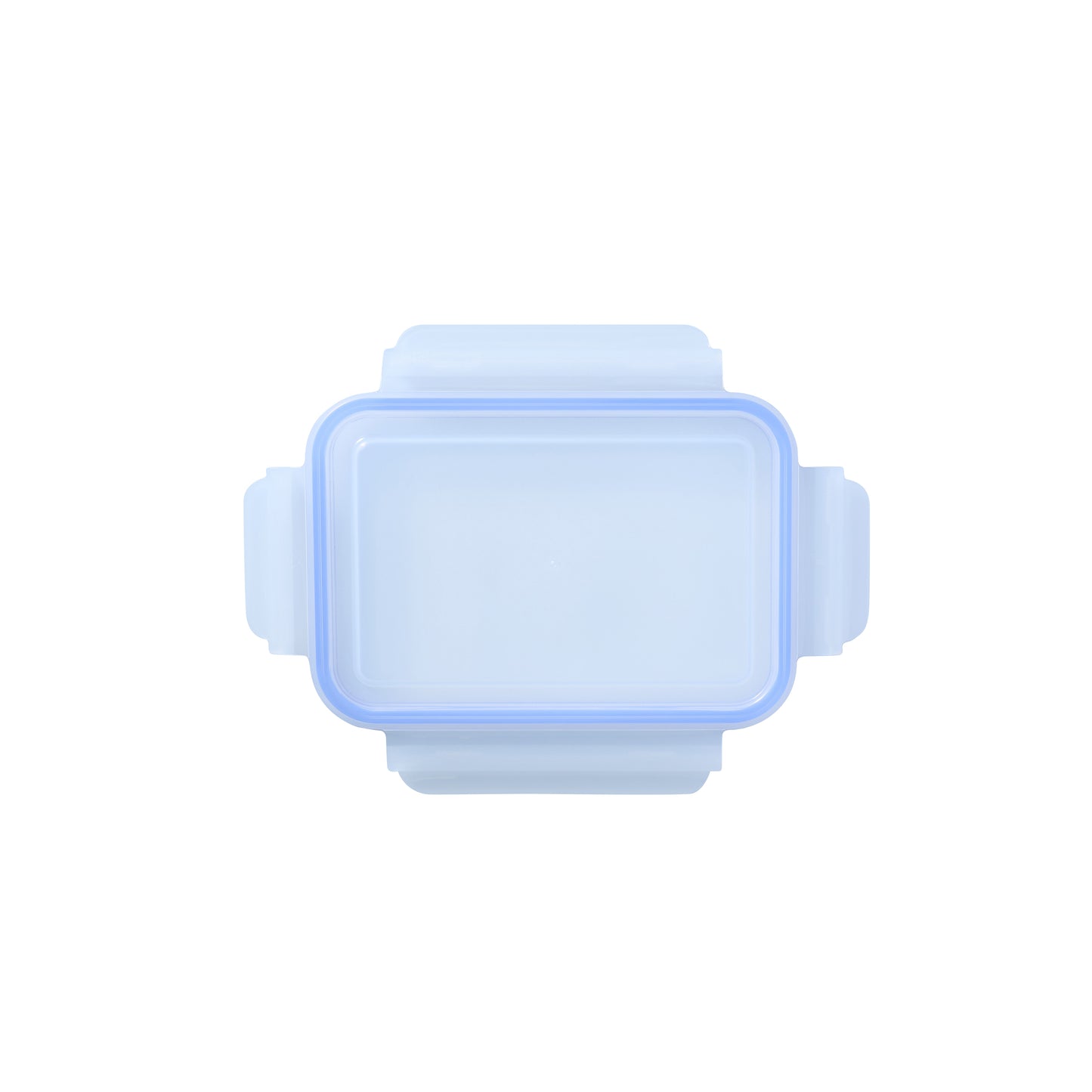 Rectangular replacement lid with light-blue silicone frame and clear center window