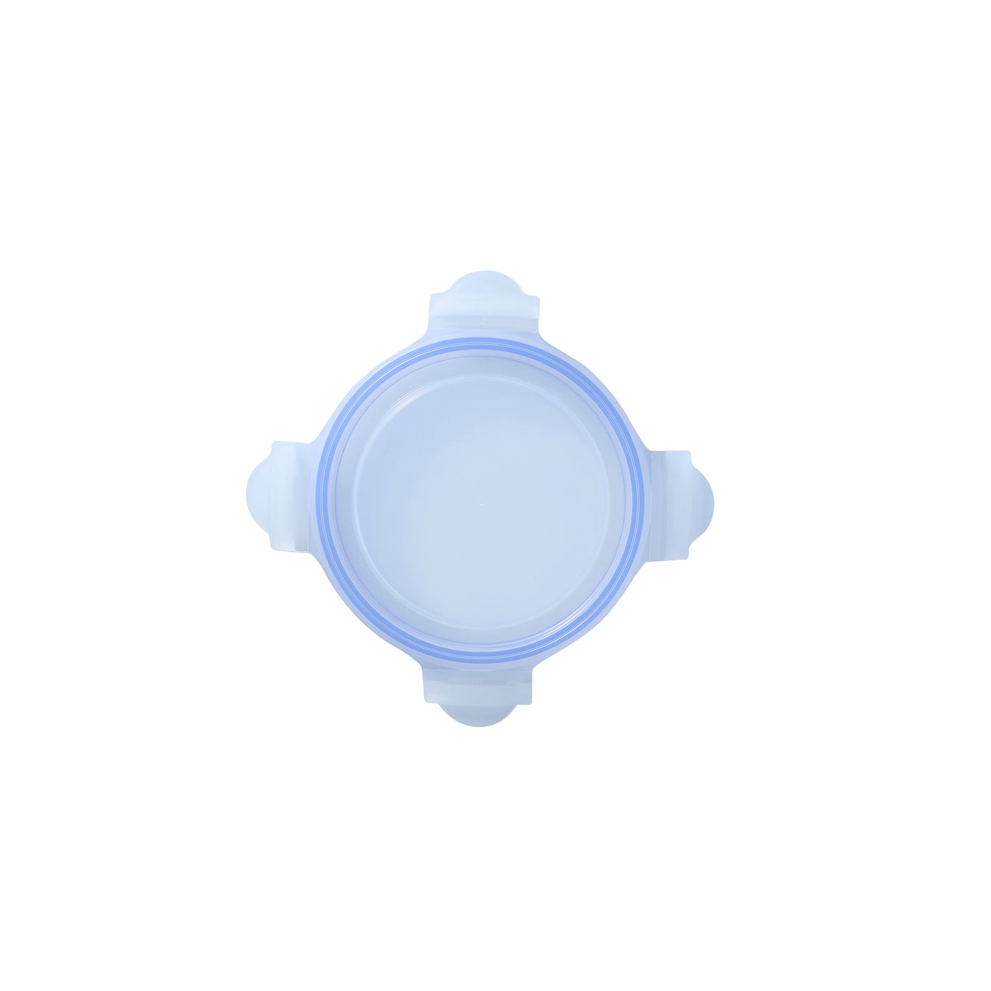Glasslock round replacement lid, clear center with blue sealing ring