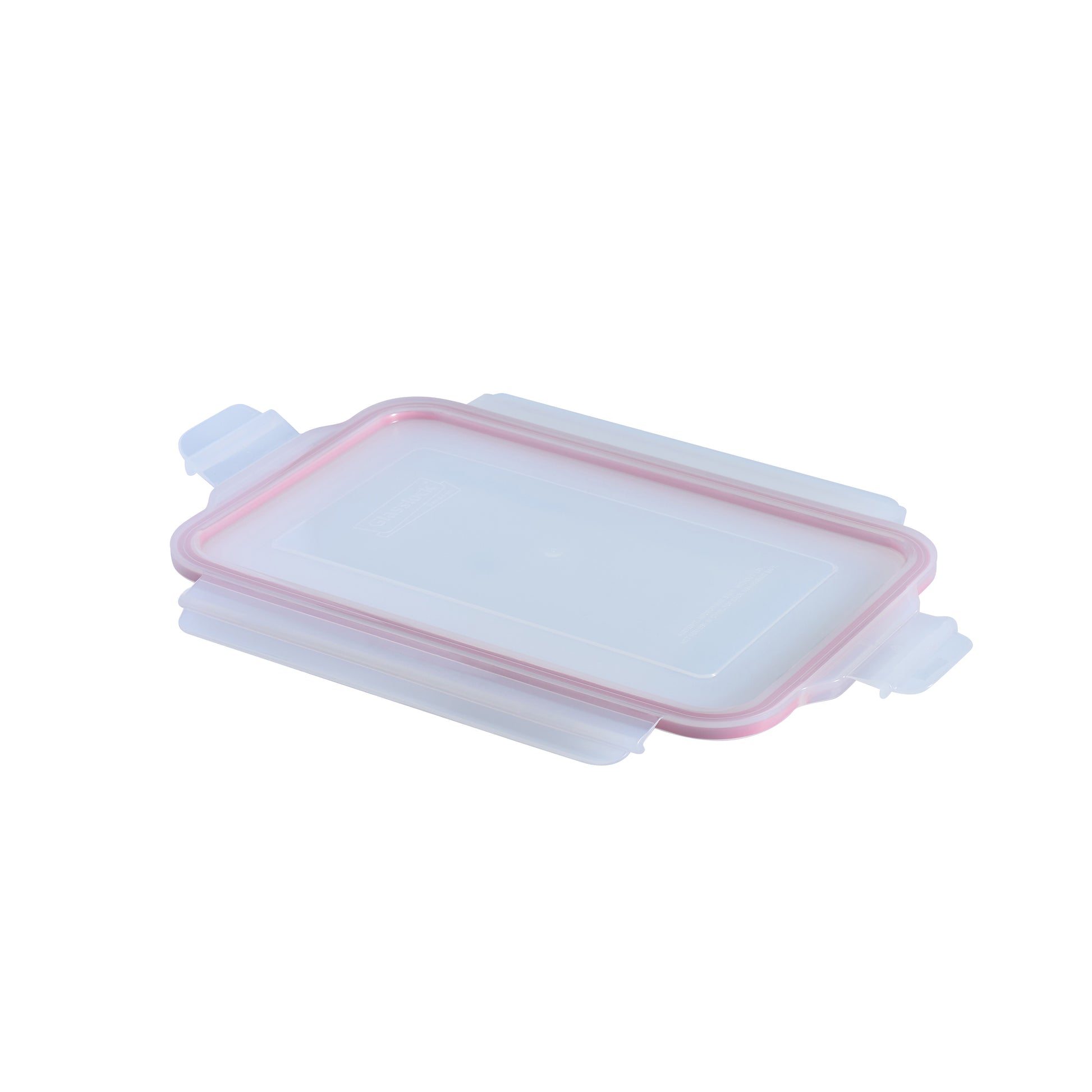 Clear rectangle replacement lid with red rim and side grip handles