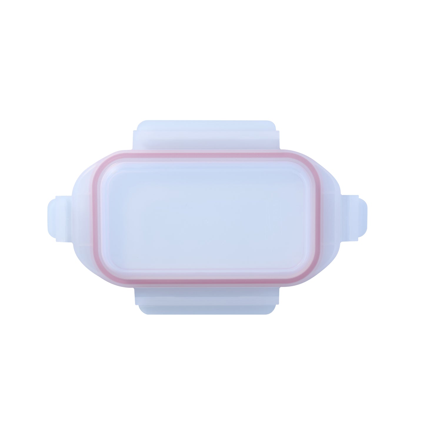 Glasslock loaf baker replacement lid, clear with red silicone gasket, rectangular top