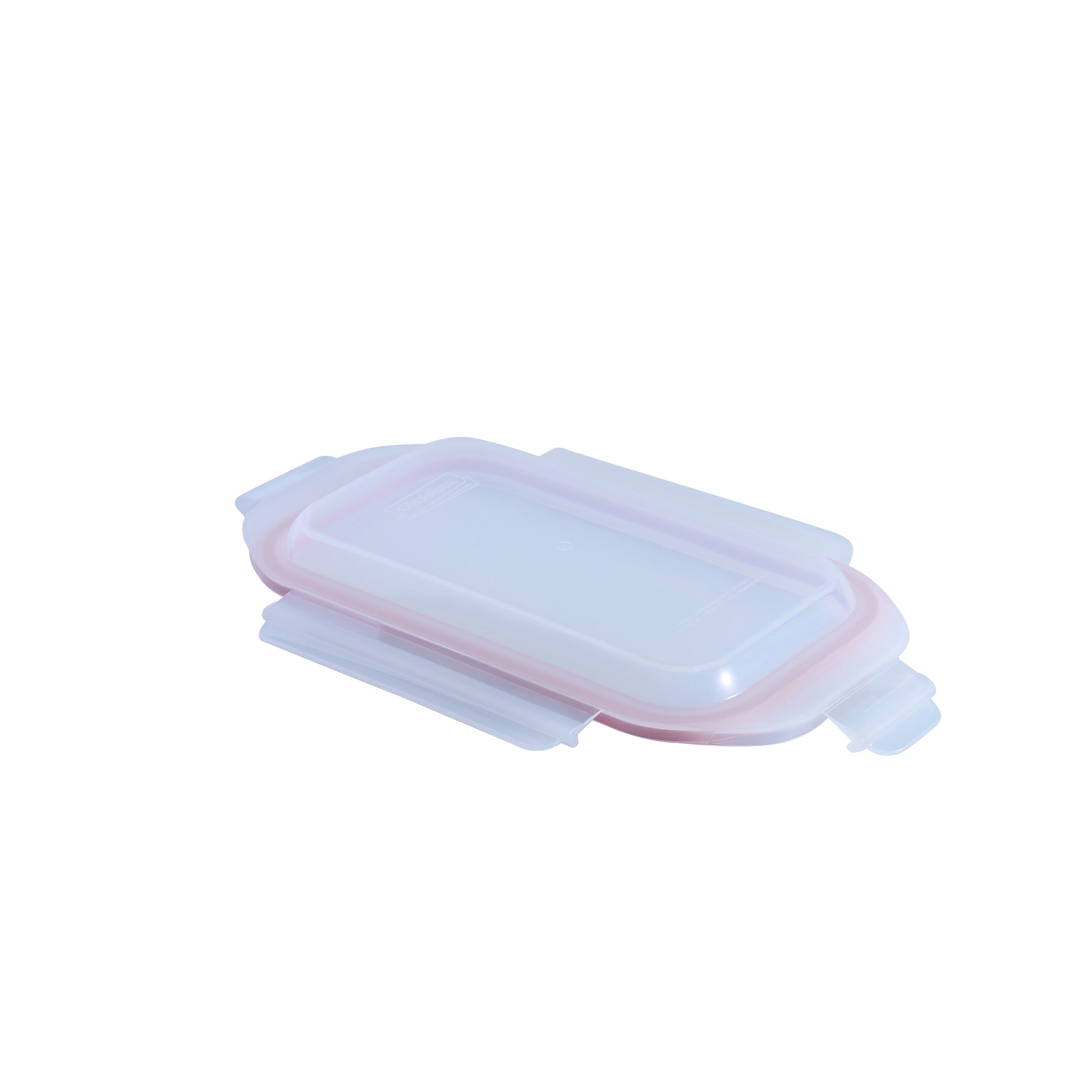 Loaf baker replacement lid, clear plastic with red silicone seal, rectangular hinged style