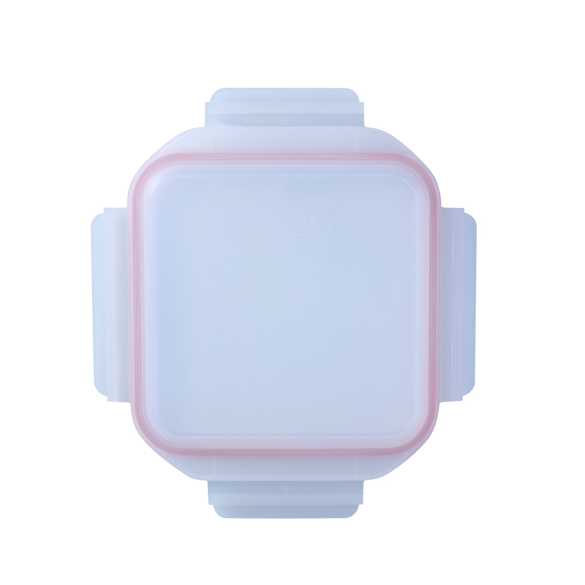 Glasslock square baker replacement lid, transparent with red trim and side clips