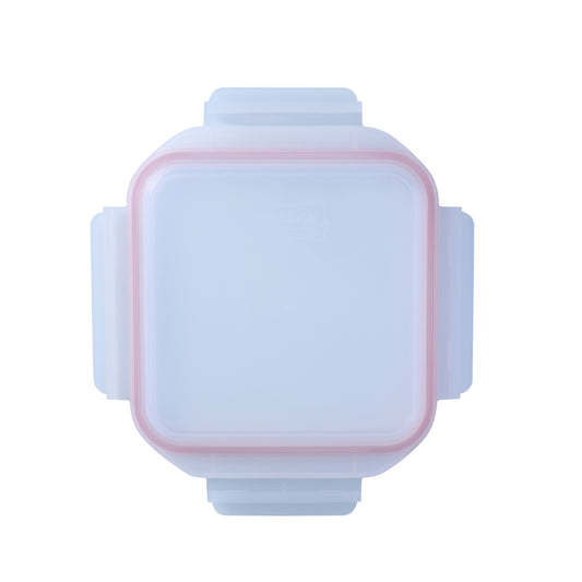 Glasslock square baker replacement lid, transparent with red trim and side clips