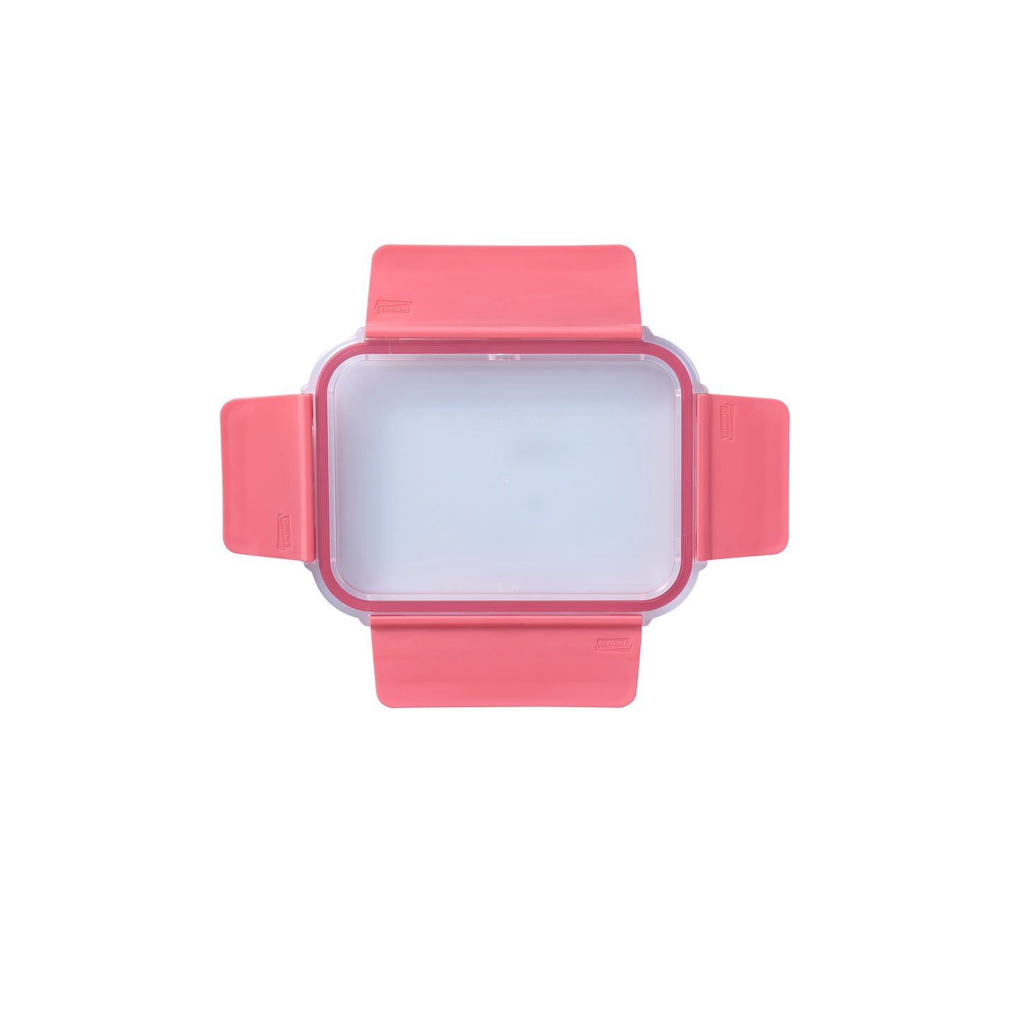 Pink rectangular replacement lid with snap-seal handles
